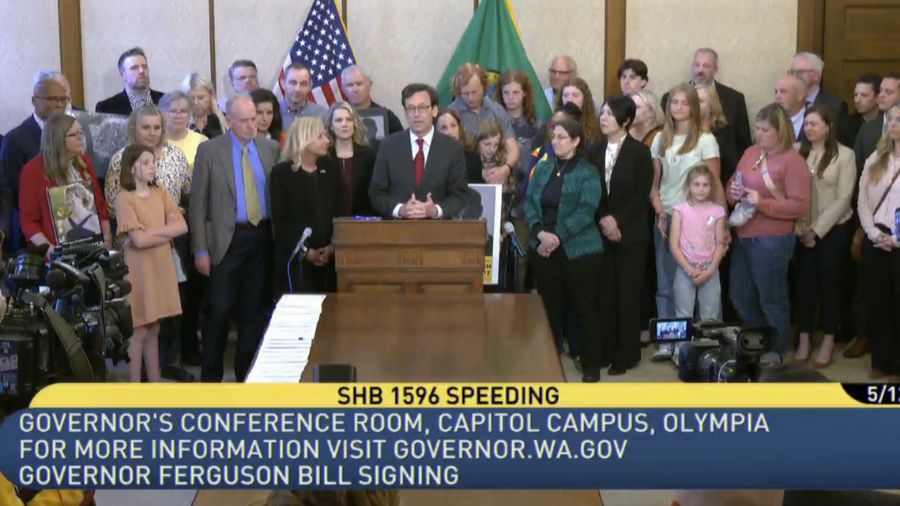 Speed-limiting bill signed Monday in Olympia....