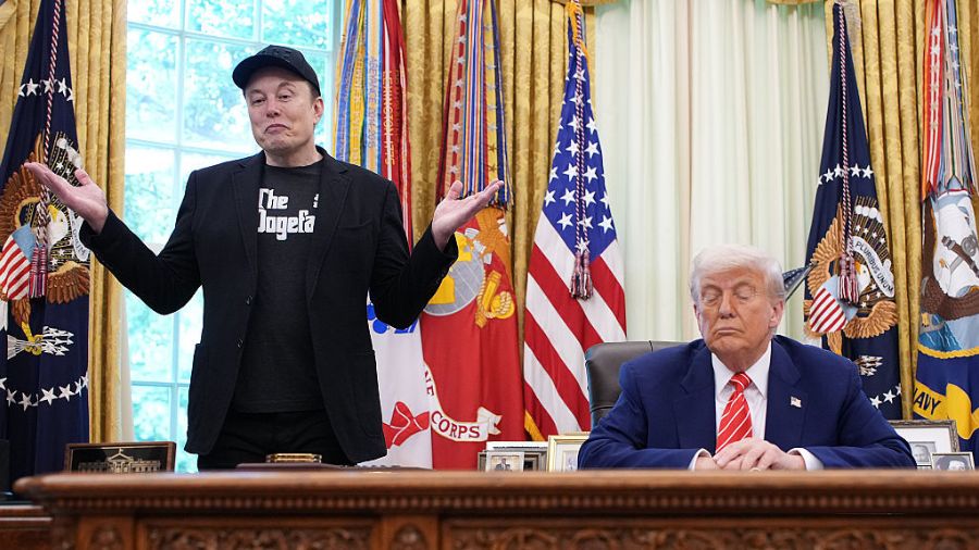 Elon Musk Donald Trump social media feud...