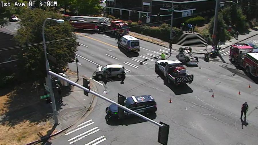 Northgate rollover crash...
