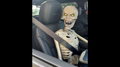 Driver busted with Halloween-themed fake passenger to use HOV lane