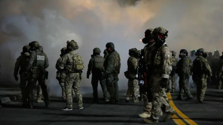 national guard sent home portland...