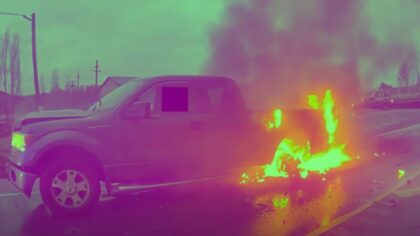 Reported assault ends in medical emergency as truck catches fire in Snohomish County