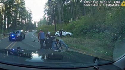 Dashcam video shows suspect assaulting Thurston County deputy, reaching for her gun