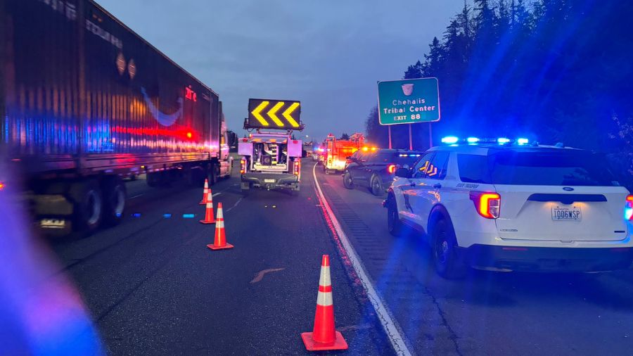 driver dies I-5 car fire flames...