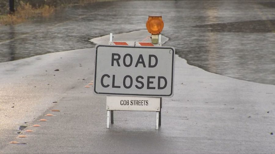 school closures flooding rain...