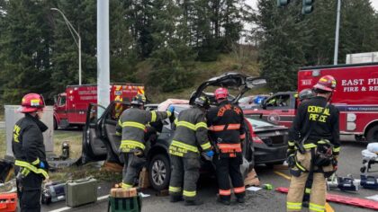 5 hospitalized, including 4-year-old, after violent crash was caused by someone fleeing police