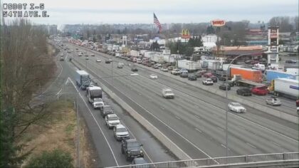 I-5 crash in Fife blocks all southbound lanes after 102 mph police pursuit