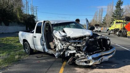Driver injured after drifting into attenuator truck on SR 99 in Tukwila