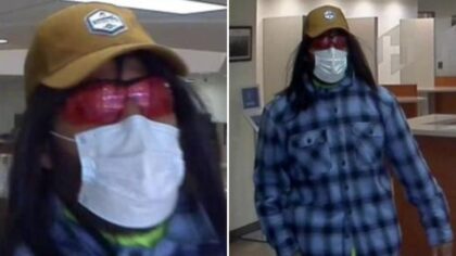 Suspect in wig, red-tinted glasses robs Puyallup Bank at gunpoint