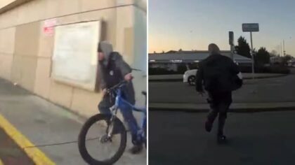 Footage released of suspect throwing bike at deputy during foot pursuit in Snohomish County