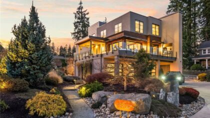 $3.8 million Gig Harbor mansion for sale features 3-story glass elevator, putting green