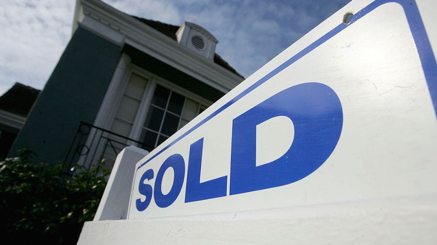 A "Sold" sign is seen in front of a home. (Photo: Justin Sullivan, Getty Images)...