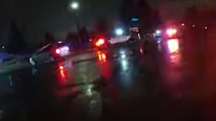 VIDEO: Woman arrested after reportedly driving through White Center police barricade, hitting patrol car