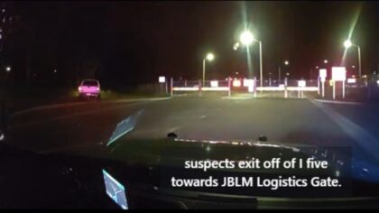 Suspects throw chainsaw at deputies from stolen car during police chase on I-5 in Pierce County