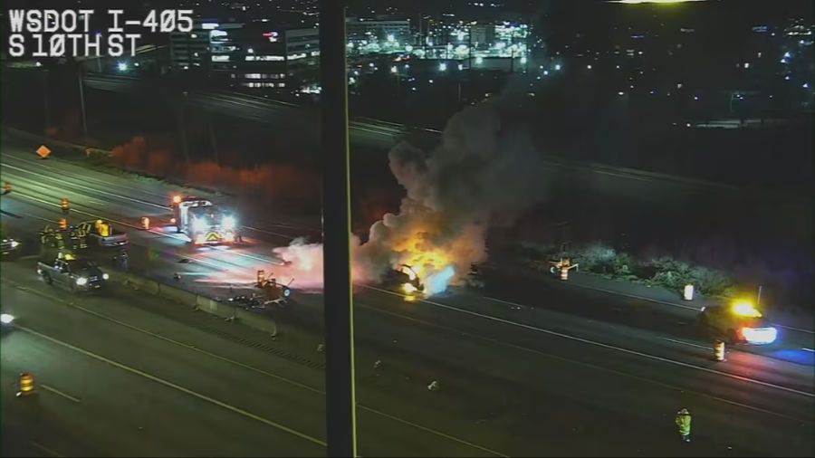 wrong-way driver DUI crash renton I-405...