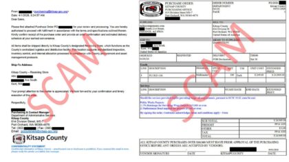 'Do not respond': Kitsap County warns of fraudulent emails impersonating purchasing manager