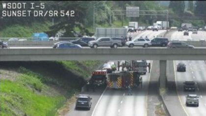 I-5 reopens in both directions in Bellingham at E. Sunset Drive after 'incident' forces closure