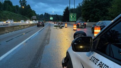 Hit-and-run crash on I-405 in Renton seriously injures motorcyclist, southbound lanes reopen