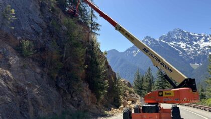 Contractor begins scaling process as WSDOT works to reopen SR 20 near Diablo Lake