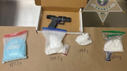 Man arrested, suspect on the loose after drugs and weapon seized in Port Orchard
