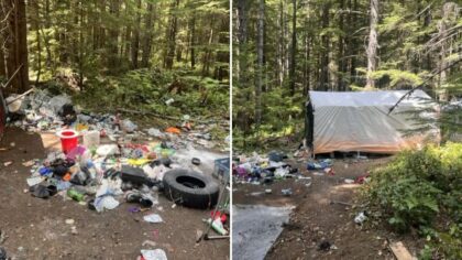 Illegal campsite near Slab Camp Trailhead leaves behind 4,600 pounds of trash