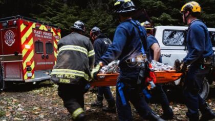 Two people airlifted in 11-hour rescue operation after car plunged 250 feet off cliff