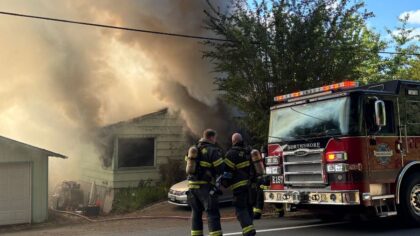 House fire sends thick smoke over Kenmore neighborhood