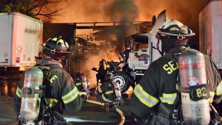 3-alarm fire warehouse south seattle...