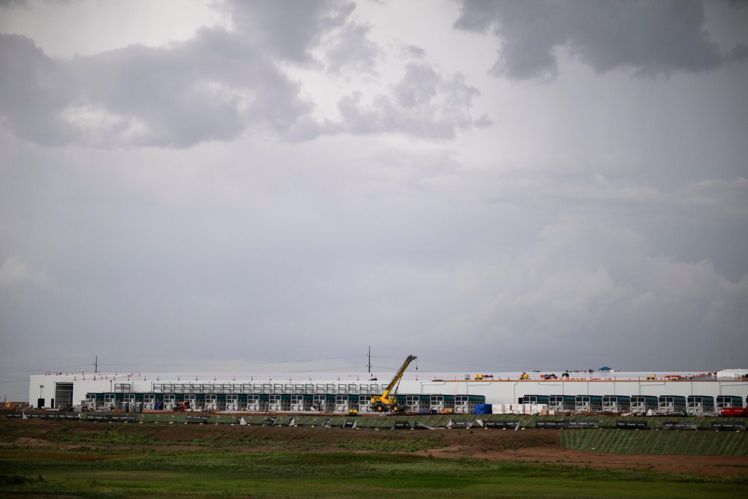 The site of a future data center being built near Abernathy, Texas, Saturday, July 18, 2026, in Hal...