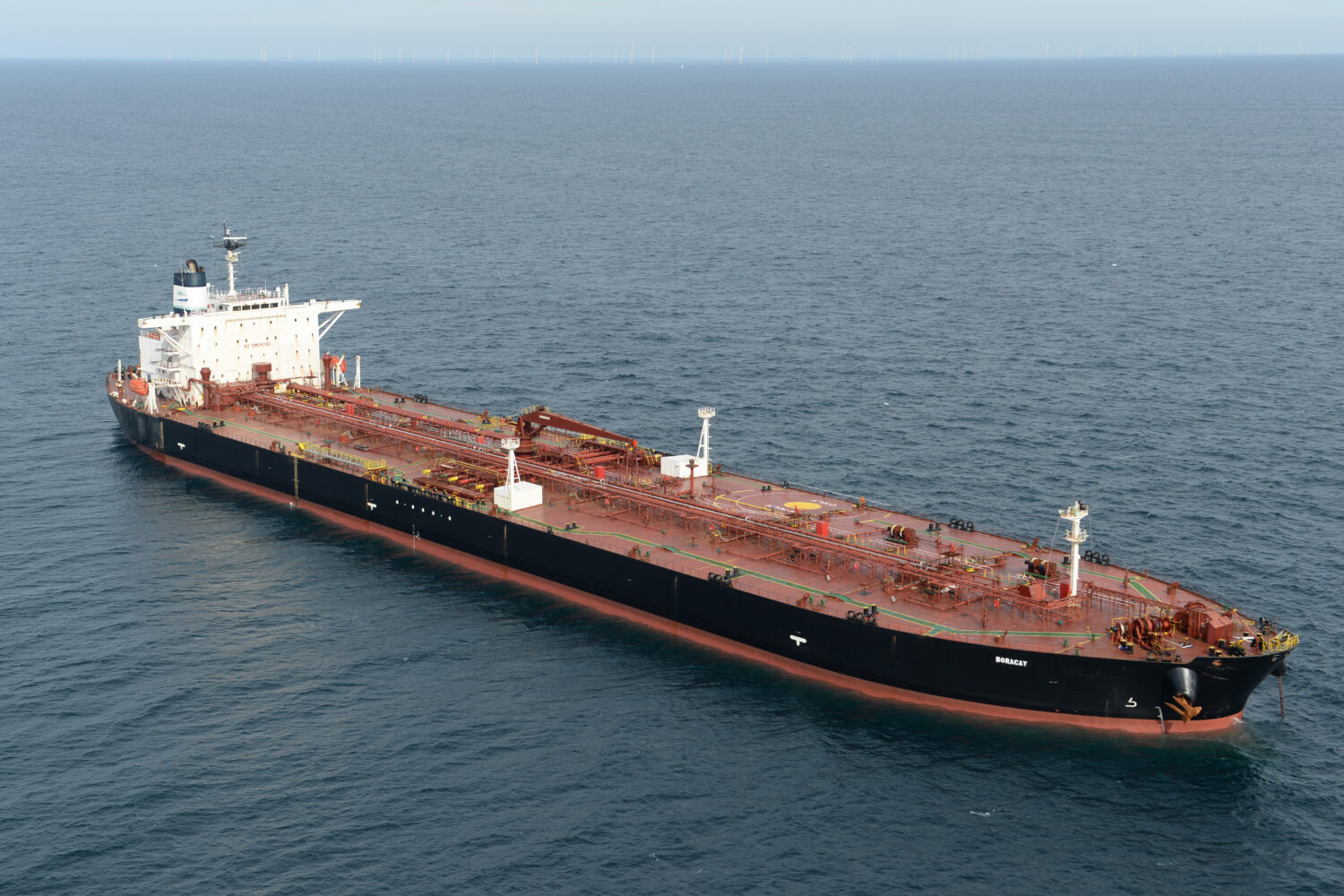 FILE - The tanker Boracay that allegedly belongs to Russia's so-called shadow fleet, is seen Oct. 2...