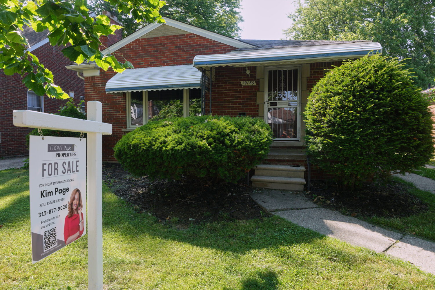An existing home for sale is shown Tuesday, July 7, 2026, in Detroit. (AP Photo/Paul Sancya)Credit:...