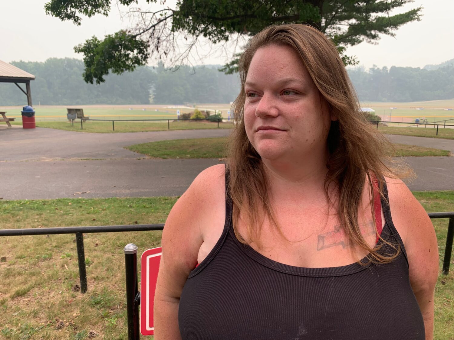 Ashley Brouillette poses for a portrait at a park in Harrison, Mich., on Thursday, July 16, 2026. (...