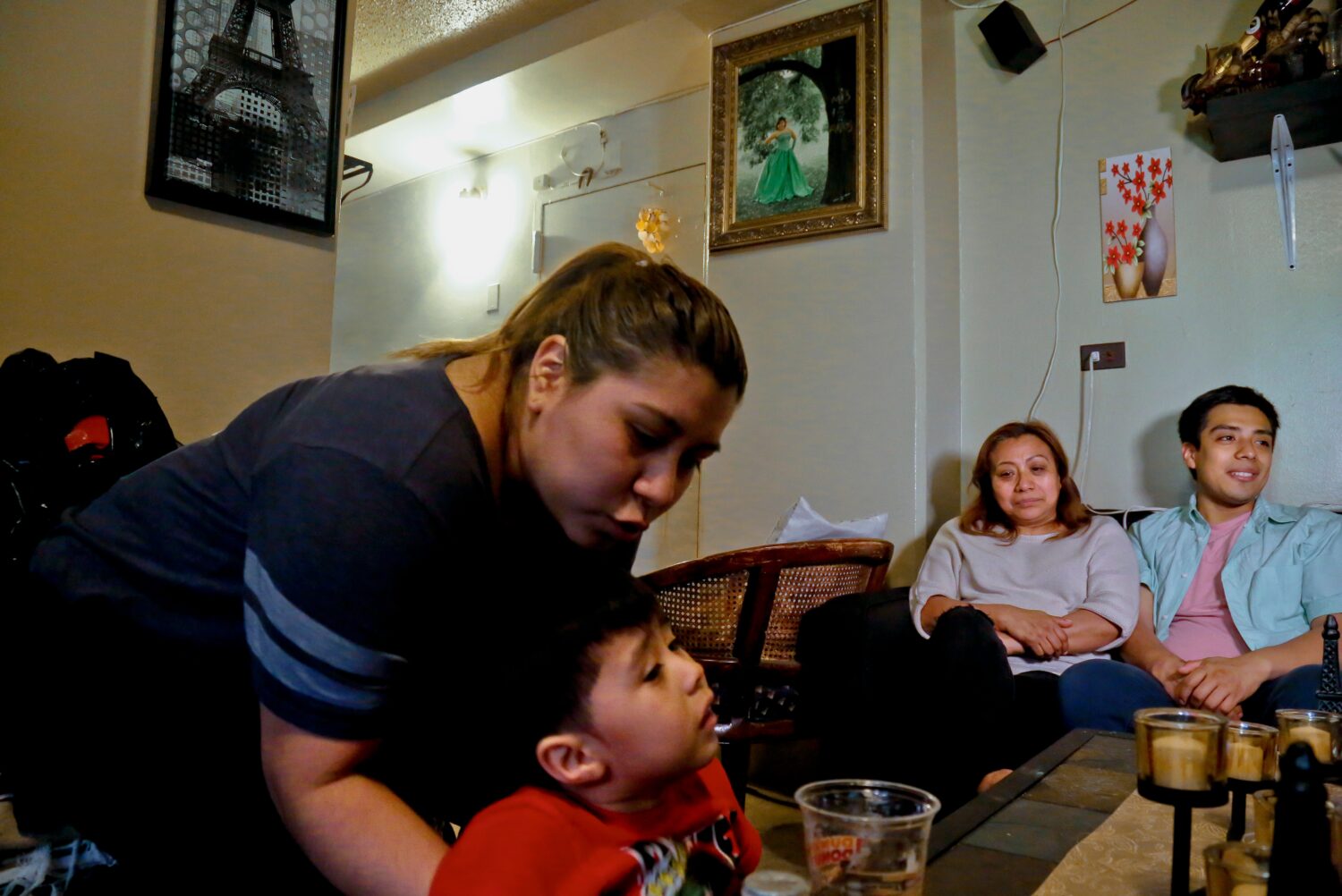 FILE PHOTO - Rosa, second from right, who wants her last name withheld, an undocumented immigrant w...