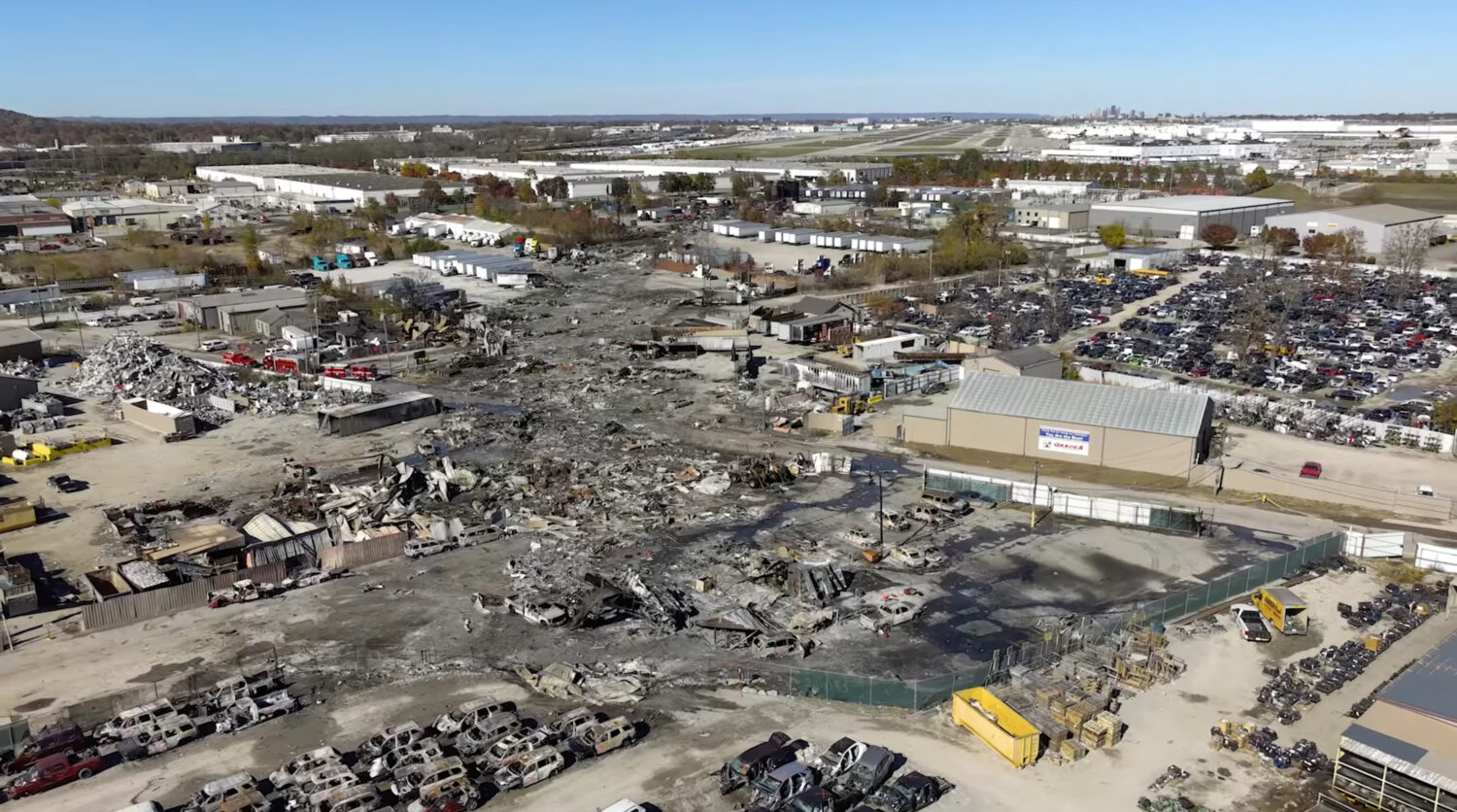 FILE - This photo provided by the National Transportation Safety Board shows UPS plane crash scene ...
