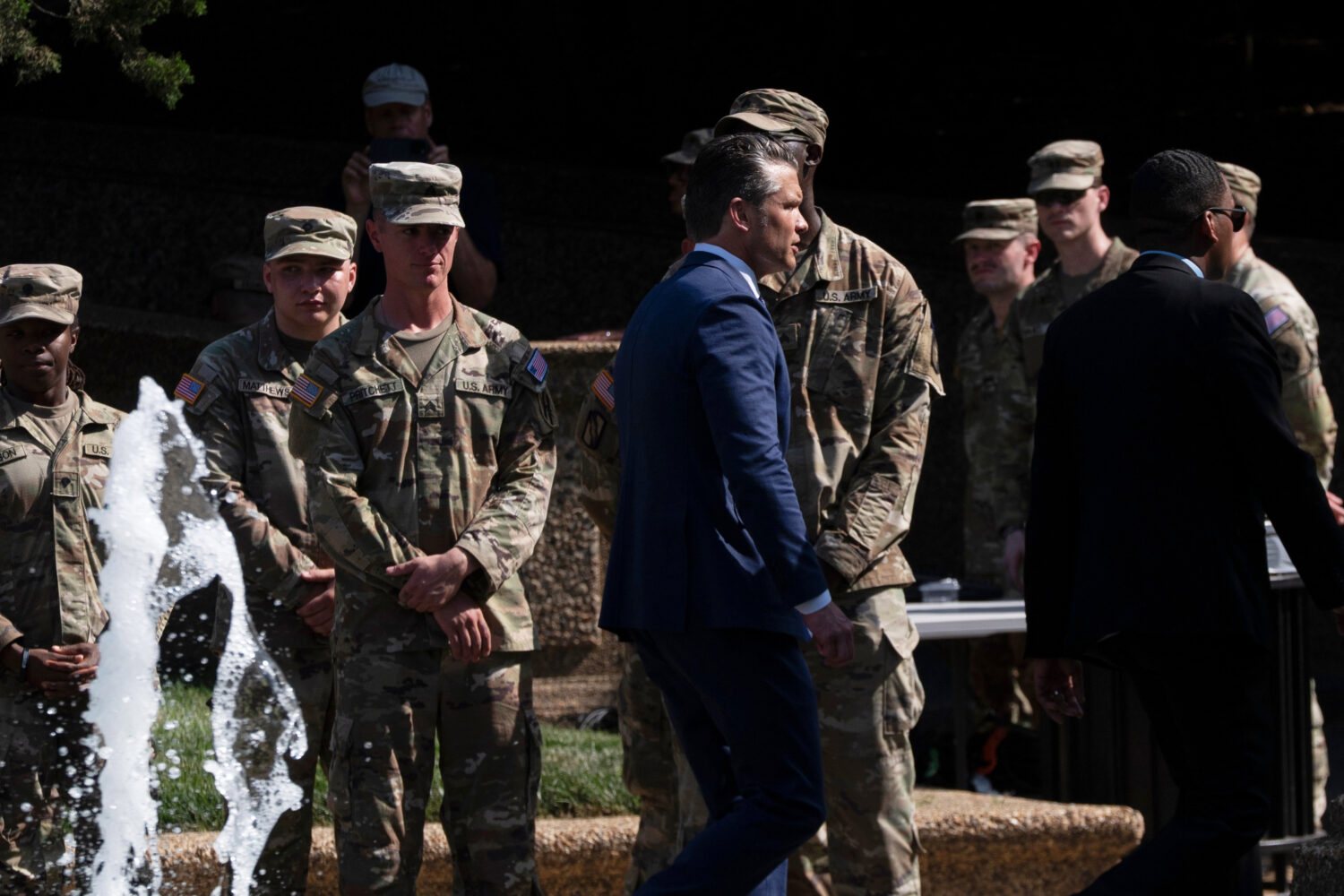 Defense Secretary Pete Hegseth attends a D.C. Safe and Beautiful Task Force ceremony, Thursday, Jul...