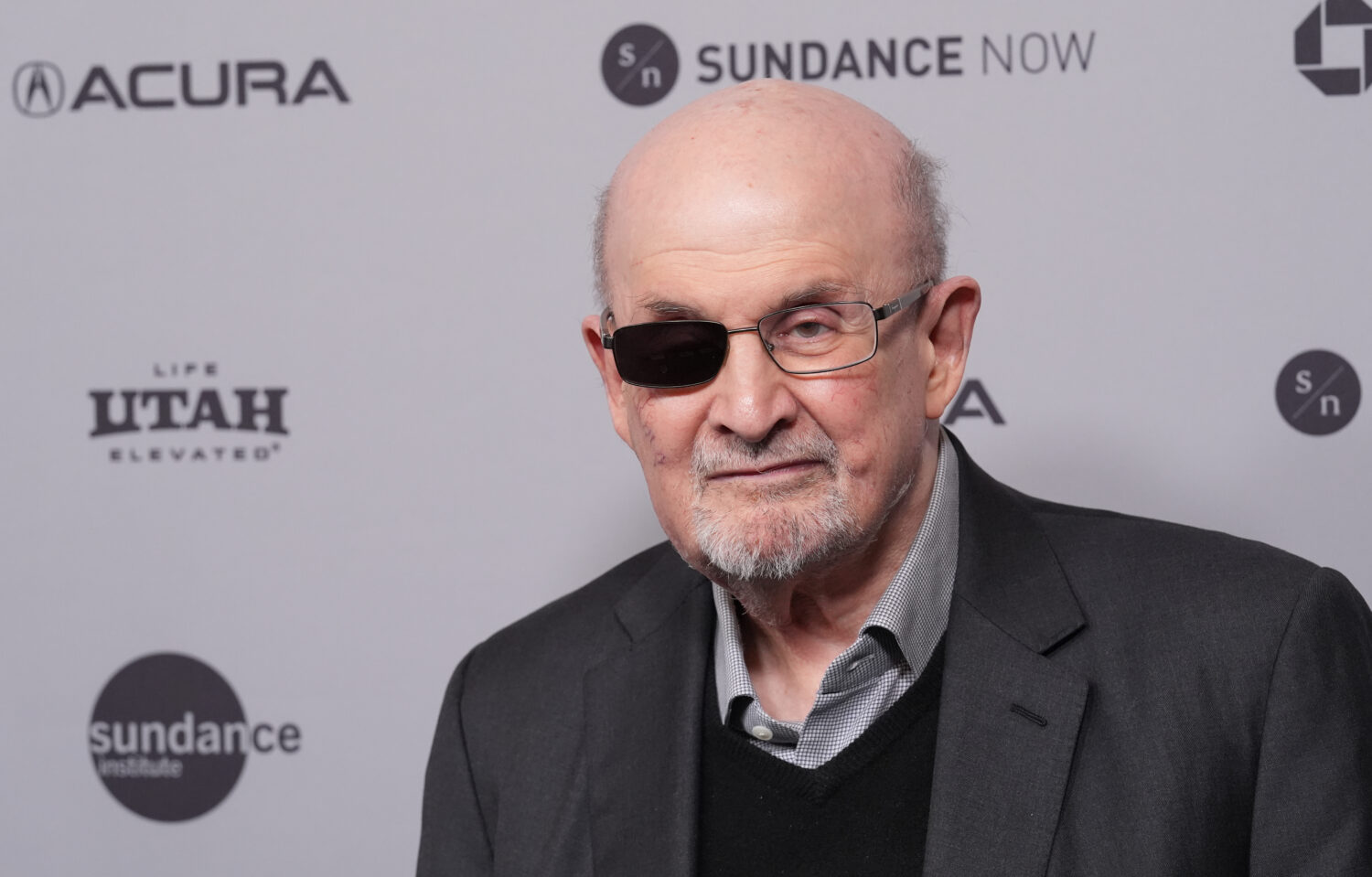 FILE - Novelist Salman Rushdie attends the premiere of the documentary film "Knife: The Attempted M...