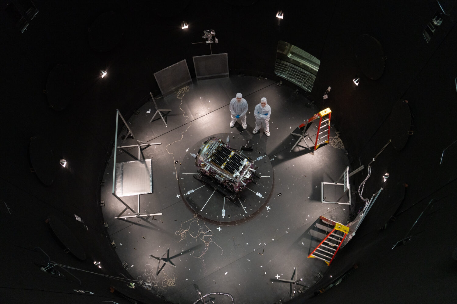 This photo provided by NASA shows Kieran Wilson, LINK’s principal investigator, and Hunter Robert...