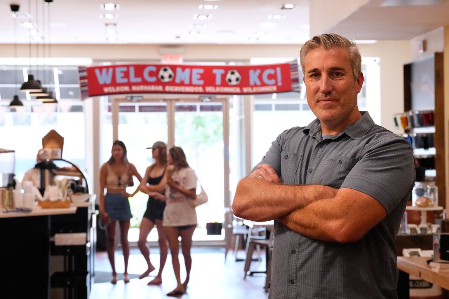 Made in Kansas City owner Keith Bradley has seen an influx of customers for his business as soccer ...