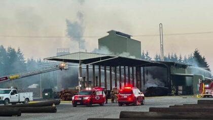 arlington logging fire...