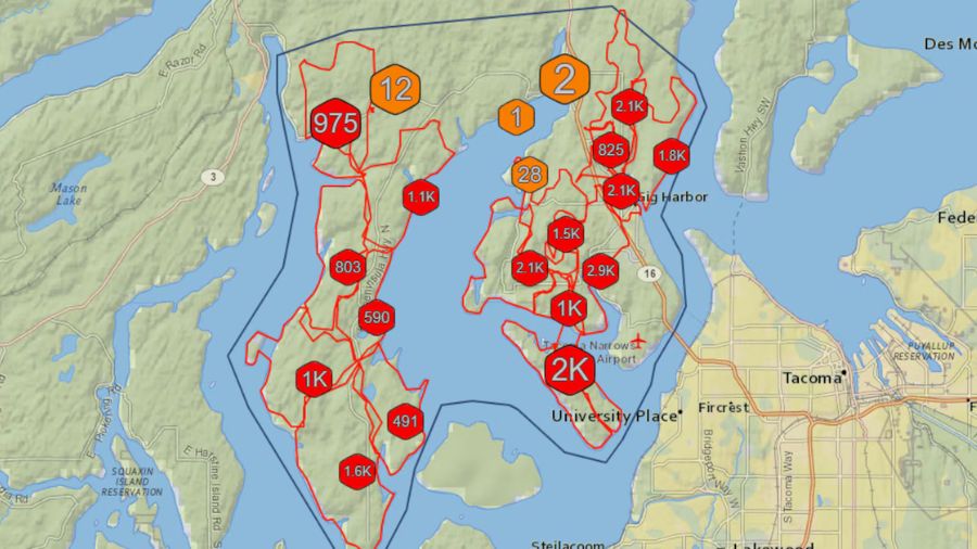 power outage peninsula fire...