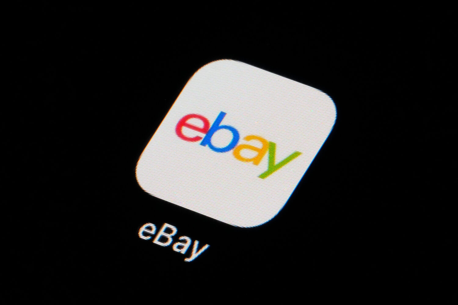 FILE - The eBay app icon is seen on a smartphone, Feb. 28, 2023, in Marple Township, Pa. (AP Photo/...