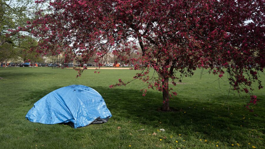 homeless tent...