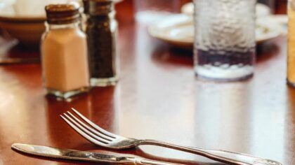 silverware at a diner - capitol hill...