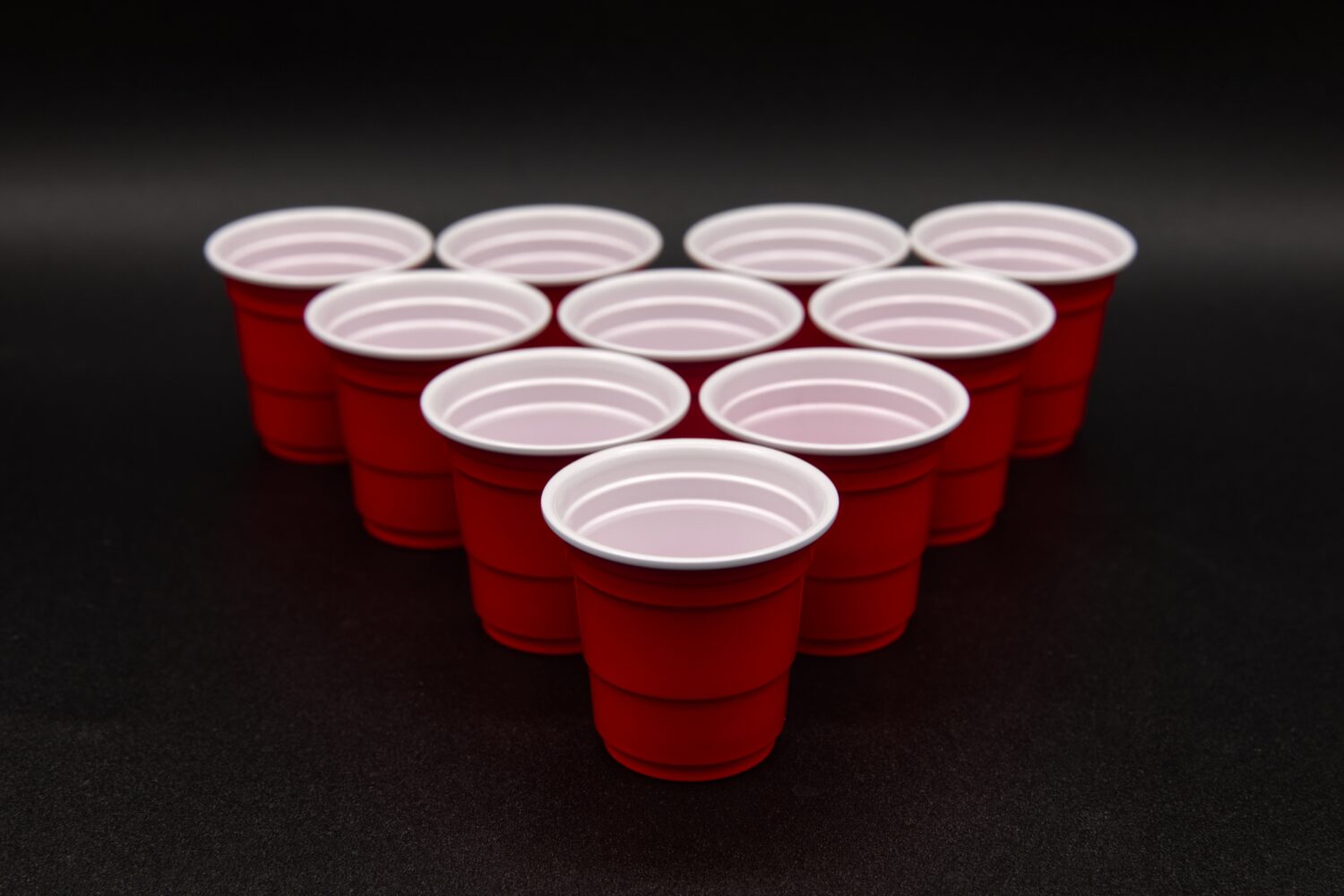 Red plastic cups are arranged in Phoenix, Tuesday, Aug. 25, 2026. (AP Photo/Dario Lopez-Mills)Credi...