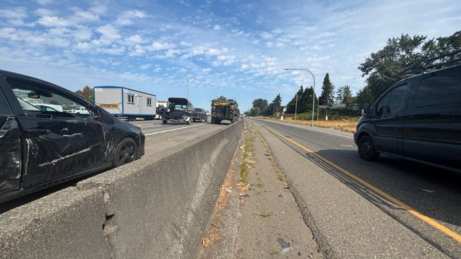 military vehicle I-5 Tacoma...