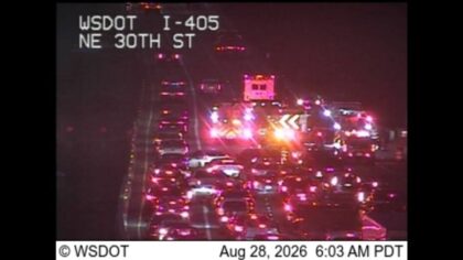 I-405 NE 44th street block...