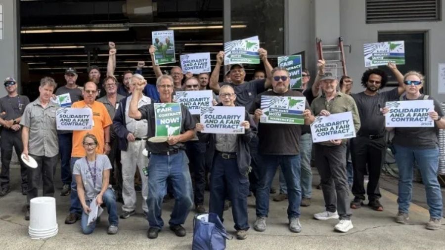 washington state employees walk out monday...