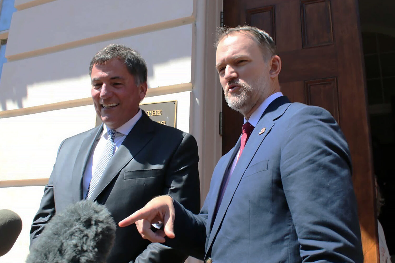 Canada-U.S. Trade Minister Dominic LeBlanc, left, and United States Trade Representative Jamieson G...