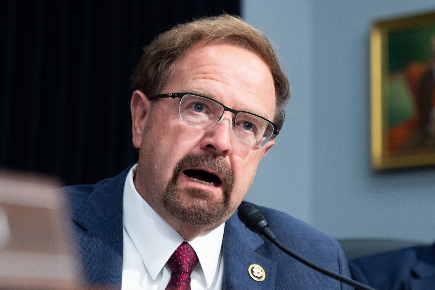 FILE - Rep. Chuck Edwards, R-N.C., asks questions before the House Appropriations Committee, June 2...