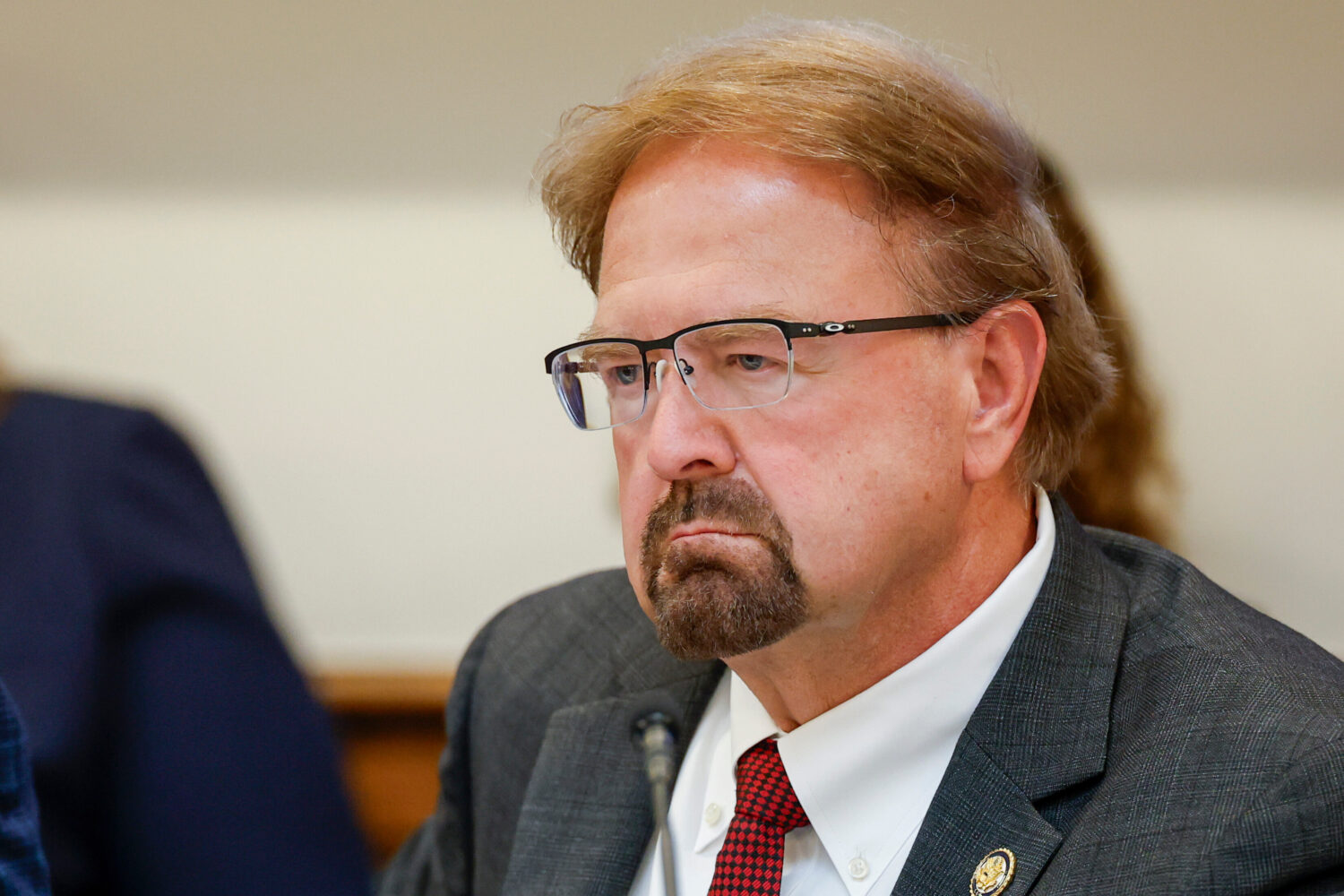 FILE - Rep. Chuck Edwards, R-N.C., listens to testimony as the House Judiciary Subcommittee on Over...